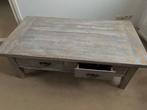 Greywash eiken salontafel - 75x140cm, Ophalen, Gebruikt, 100 tot 150 cm, Eikenhout