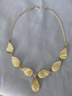 Hals sieraad met paarlemoer inleg in 925 karaat zilver, Ophalen of Verzenden, Zo goed als nieuw, Zilver, Zilver