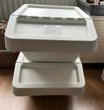 Witte Kunststof Opbergbakken met Deksel IKEA, Kunststof, Gebruikt, 50 tot 100 cm, Ophalen of Verzenden