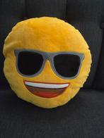 Emoji Kussen - Coole Uitdrukking, Huis en Inrichting, Woonaccessoires | Kussens, Ophalen of Verzenden, Zo goed als nieuw, Geel