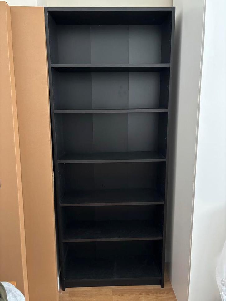 Boekenkast zwart (IKEA Billy), Huis en Inrichting, Kasten | Boekenkasten, Gebruikt, 50 tot 100 cm, 150 tot 200 cm, 25 tot 50 cm