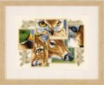 borduurpakket collage wilde dieren, Hobby en Vrije tijd, Borduren en Borduurmachines, Ophalen of Verzenden, Nieuw, Handborduren