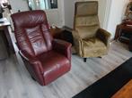 Relax (stoelen) fauteuils 2 stuks, Huis en Inrichting, Fauteuils, Ophalen, Gebruikt, Minder dan 75 cm, Leer