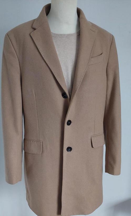 Tailared Mango wool blend Mantel in maat L, Kleding | Heren, Jassen | Zomer, Zo goed als nieuw, Maat 52/54 (L), Bruin, Verzenden