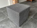 Hocker Noah - donkergrijs - stof Sumatra, Huis en Inrichting, Banken | Voetenbanken en Poefen, Ophalen, Minder dan 50 cm, Gebruikt