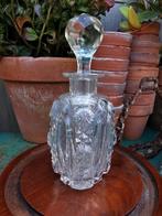 Oude parfumfles geslepen glas zware kwaliteit +-15cm Miekje, ., Ophalen of Verzenden, Zo goed als nieuw, .