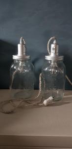 Nachtlamp bedlamp met hanglamp landelijk, Huis en Inrichting, Lampen | Overige, Ophalen, Zo goed als nieuw