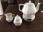 Theepot, Theelicht en roomstelletje NIEUW, Antiek en Kunst, Antiek | Servies compleet, Ophalen of Verzenden