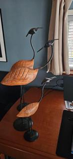 3 Stuks Decoratieve Kraanvogel Beelden, Huis en Inrichting, Ophalen of Verzenden, Gebruikt, Hout
