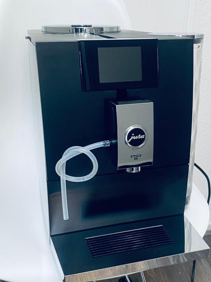Prachtige Jura ena 8 zwart met een premium servicebeurt, Witgoed en Apparatuur, Koffiezetapparaten, Zo goed als nieuw, Gemalen koffie
