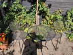 Franse bistro tuinstoelen en tafel set, Tuin en Terras, Ophalen, Gebruikt, Overige materialen, 2 zitplaatsen