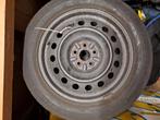 4 stalen velgen met winterbanden, Ophalen, Gebruikt