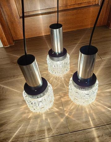 Vintage space age watervallamp Massive kristal alu (L35) beschikbaar voor biedingen