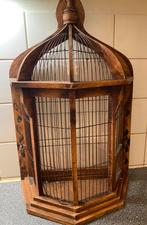 Prachtige brocante houten vogelkooi!!, Antiek en Kunst, Curiosa en Brocante, Ophalen