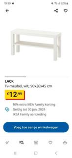 ikea lack tv meubel tafeltje wit let op zonder wieltjes, 25 tot 50 cm, Gebruikt, Rechthoekig, Ophalen