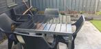 Tafel met 4 stoelen, Tuin en Terras, Ophalen, Zo goed als nieuw, Rechthoekig, Kunststof