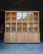Gigantische hoge antieke laboratoriumkast | Teakhout #2268, Huis en Inrichting, Kasten | Vitrinekasten, Niet ingevuld, 200 cm of meer
