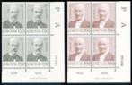 FAROER 1980 4x EUROPA-CEPT, in hoekblokken met plaatnummers,, Postzegels en Munten, Verzenden, Postfris, Overige thema's