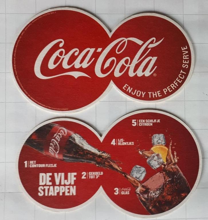 Coca-Cola Onderzetter/viltje De vijf stappen, Verzamelen, Merken en Reclamevoorwerpen, Nieuw, Gebruiksvoorwerp, Ophalen of Verzenden