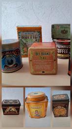 8 vintage koffie- en theeblikken, Verzamelen, Blikken, Ophalen of Verzenden, Gebruikt, Koffie, Overige merken