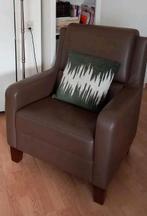 Leren fauteuil, zithoogte 48 cm; lendesteun; in prima staat, Minder dan 75 cm, Leer, Zo goed als nieuw, 50 tot 75 cm