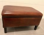Hocker - voetenbank - ottoman - footstool - schapenleer ⭐, Ophalen, Zo goed als nieuw, Rechthoekig
