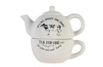 Tea for One Koe Moo servies, Huis en Inrichting, Keuken | Servies, Nieuw, Overige materialen, Overige typen, Overige stijlen