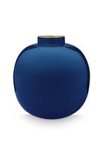 Pip Studio Metalen Vaas Blauw 23 cm, Blauw, Nieuw, Ophalen of Verzenden, Glas