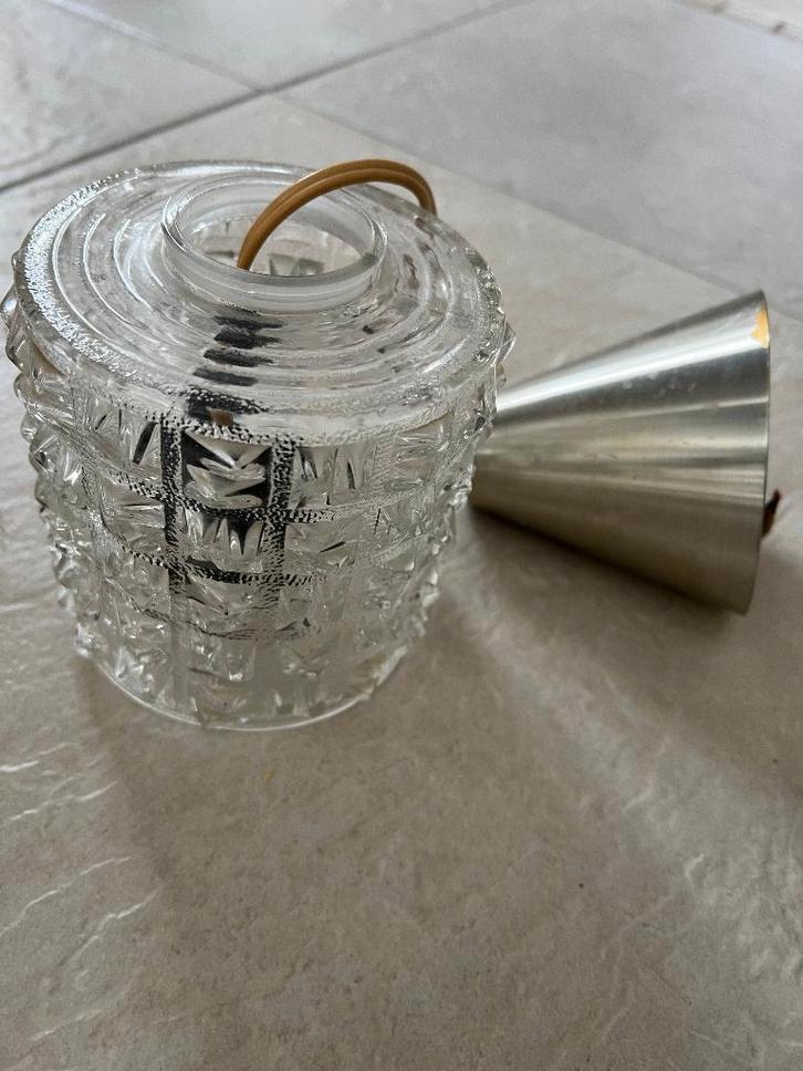 Glazen hanglampje 12 cm hoog, Huis en Inrichting, Lampen | Hanglampen, Gebruikt, Minder dan 50 cm, Glas, Ophalen