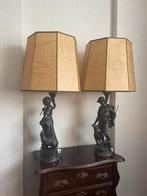 Antieke bronzen lampen 2 stuks, Antiek en Kunst, Ophalen