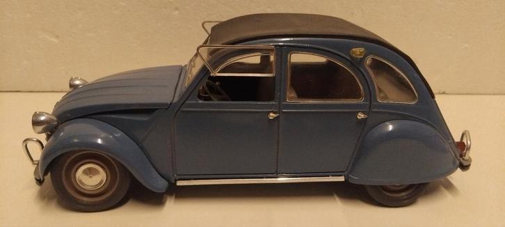 Citroen 2 CV Eend 1966 blauw Solido metal nobox 1:18 KRD, Hobby en Vrije tijd, Modelauto's | 1:18, Zo goed als nieuw, Auto, Solido