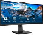 Philips 346P1CRH/00 - 34 inch Curved WQHD Monitor, Gaming, VA, Nieuw, Ophalen of Verzenden
