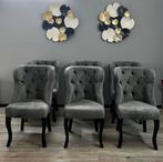 Grijze Eetkamerstoelen - Set van 6, Ophalen, Nieuw, Grijs, Vijf, Zes of meer stoelen