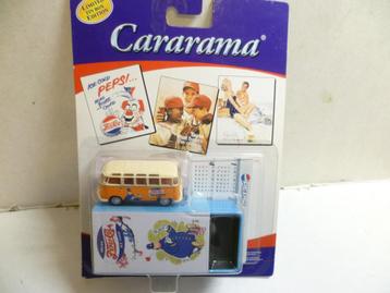Cararama Volkswagen Bus Pepsi Cola Blikken doosje 1:72 mod.  beschikbaar voor biedingen