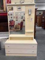 Vintage Kaptafel / Toilettafel met spiegel en lades, Ophalen, Overige materialen, Gebruikt, 50 tot 100 cm