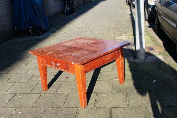 salontafel hardhout vierkant blackfirday, Huis en Inrichting, Tafels | Salontafels, Gebruikt, Minder dan 50 cm, 50 tot 100 cm