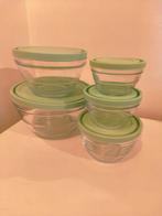 Glazen Schalen Set met Deksel - 5 Stuks, Ophalen of Verzenden, Nieuw