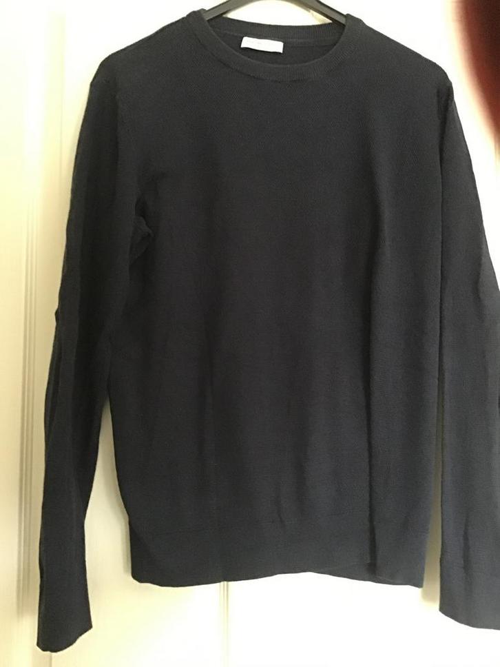 Mooie d.blauwe trui( Mt M, Solid), Kleding | Heren, Truien en Vesten, Zo goed als nieuw, Maat 52/54 (L), Blauw, Ophalen of Verzenden
