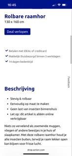 Rolbare Raamhor - Houd Insecten Buiten!, Doe-het-zelf en Verbouw, Kunststof, Hordeur, Minder dan 200 cm, Nieuw