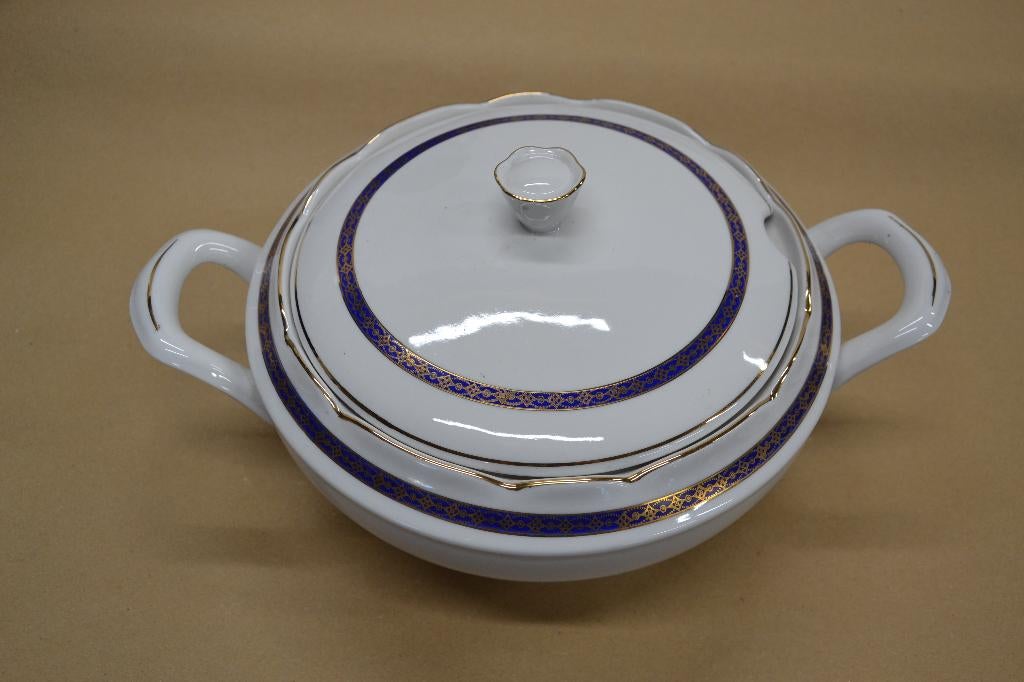 Antieke/Vintage Ćmielów Porseleinen Soepterrine / Dekschaal, Ophalen of Verzenden, Overige stijlen, Porselein, Schaal of Schalen