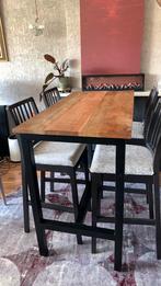 Eettafel bartafel + 4 stoelen, Ophalen, 100 tot 150 cm, Nieuw, 50 tot 100 cm