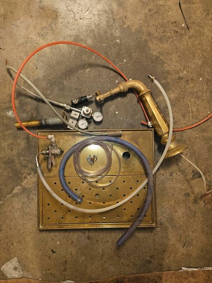 Biertap Goud met Koelkast, Witgoed en Apparatuur, Thuistaps, Gebruikt, Ophalen of Verzenden
