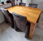 Keukentafel met 4 stoelen, Huis en Inrichting, Ophalen of Verzenden, Zo goed als nieuw