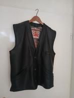 Vintage lederlook gilet, Ophalen of Verzenden, Zo goed als nieuw, Overige maten, Zwart