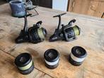 2 x Fox Stratos FS 7000E baitrunner molen 3 spoelen, Watersport en Boten, Hengelsport | Karpervissen, Ophalen of Verzenden, Zo goed als nieuw