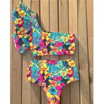 Hoge taille bloemen bikini blauwe gele dames high waist, Kleding | Dames, Badmode en Zwemkleding, Verzenden, Nieuw, Bikini