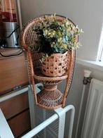 Vintage bohemian rotan pauwenstoel - poppenstoel - planten, Ophalen of Verzenden