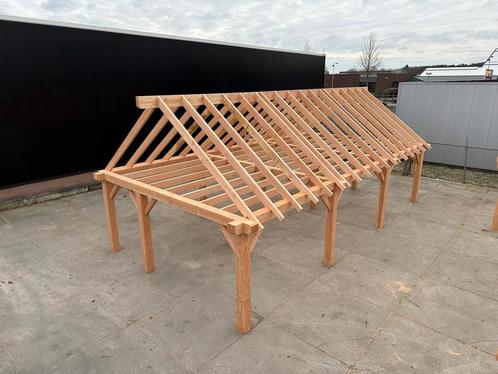Douglas schuur constructie Zadeldak, Tuin en Terras, Overkappingen, Nieuw, Veranda, Ophalen