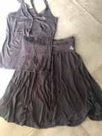 River Woods antraciet tricot set maat L top+rok, Ophalen of Verzenden, Zo goed als nieuw, Maat 38/40 (M)
