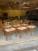 Hans Wegner CH24 wishbone stoelen Carl Hansen vintage design, Ophalen, Gebruikt, Vijf, Zes of meer stoelen